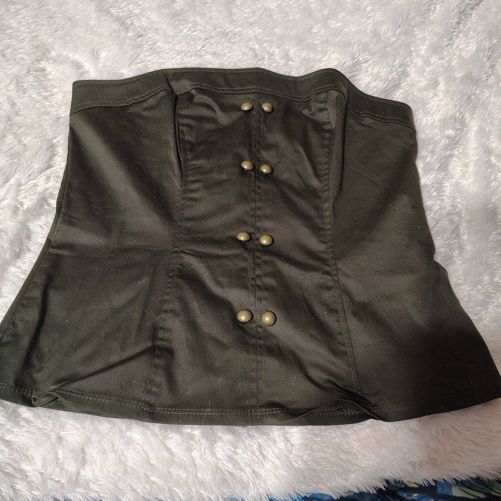 Vintage True Love Olive Green Corset/ Military SZ XL/NWT/ Zip Back See Info